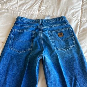 Flannel lined blue jeans